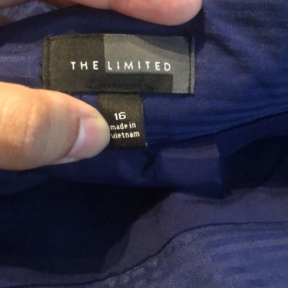 The Limited Royal Blue Jacquard Pencil Skirt Sz 16 - Picture 5 of 5